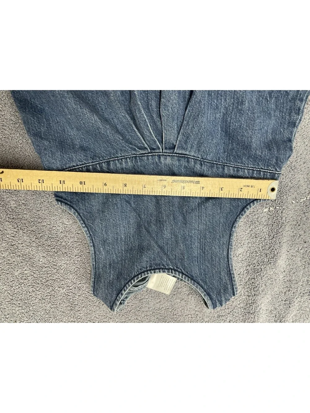 Gymboree Vintage Denim Dress with Embroidered Floral Size 5 2000s